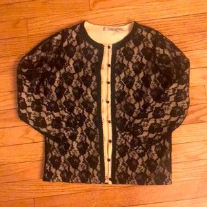 Black lace cardigan